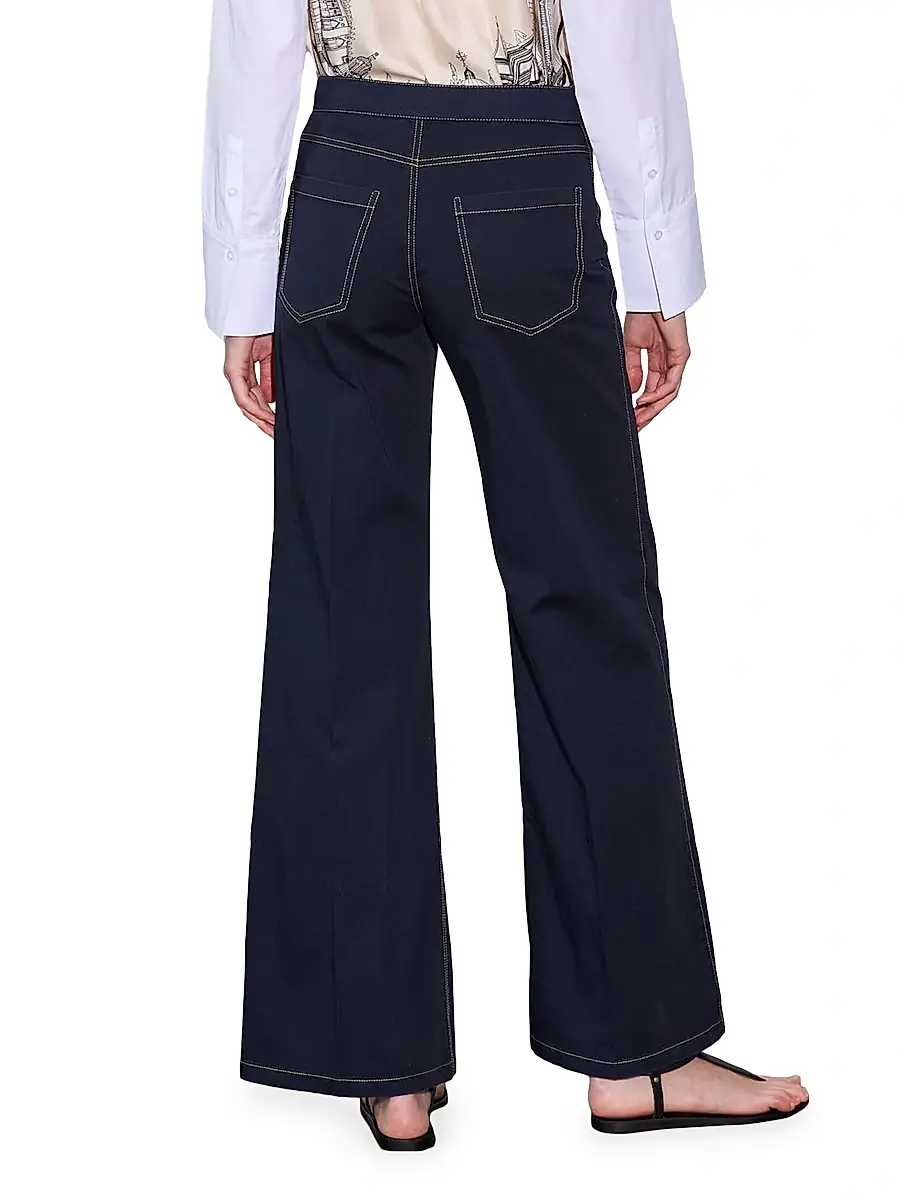 CALLAS MILANO Women's Jane Cotton Stretch Flare Trousers | Thumbnail 3