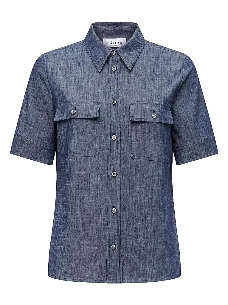 Women's Vesper Stretch Denim Poplin Shirt Women's Vesper Stretch Denim Poplin Shirt