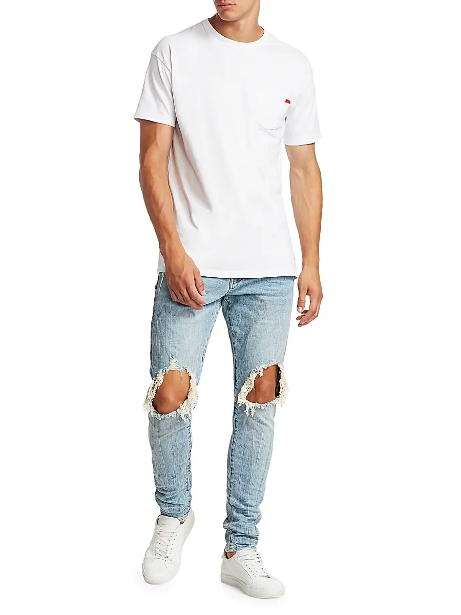 Purple Brand Men's P002 Repair Drop-Fit Skinny Jeans | Thumbnail 2 Purple Brand Men's P002 Repair Drop-Fit Skinny Jeans | Thumbnail 2