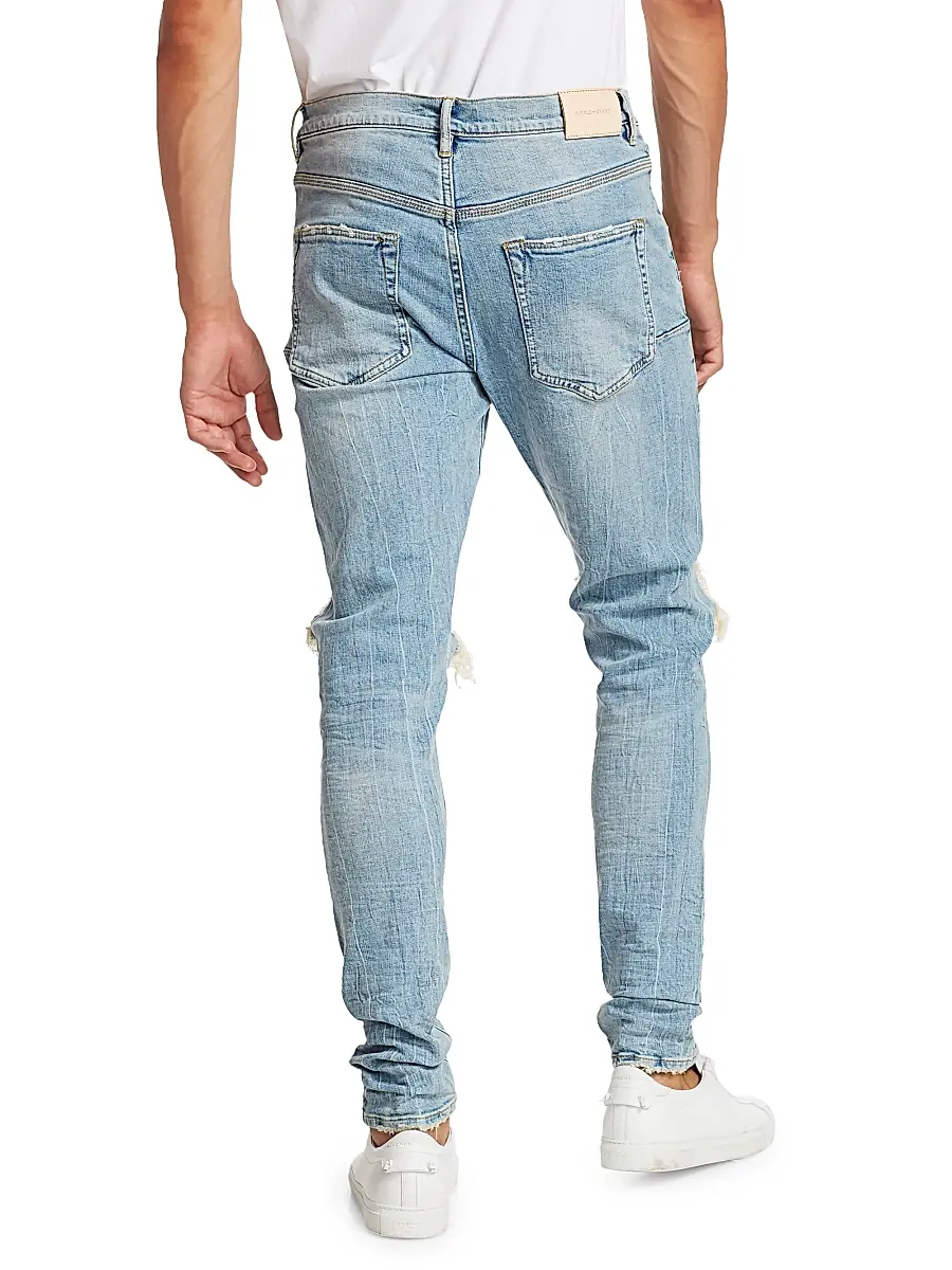 Purple Brand Men's P002 Repair Drop-Fit Skinny Jeans | Thumbnail 5 Purple Brand Men's P002 Repair Drop-Fit Skinny Jeans | Thumbnail 5