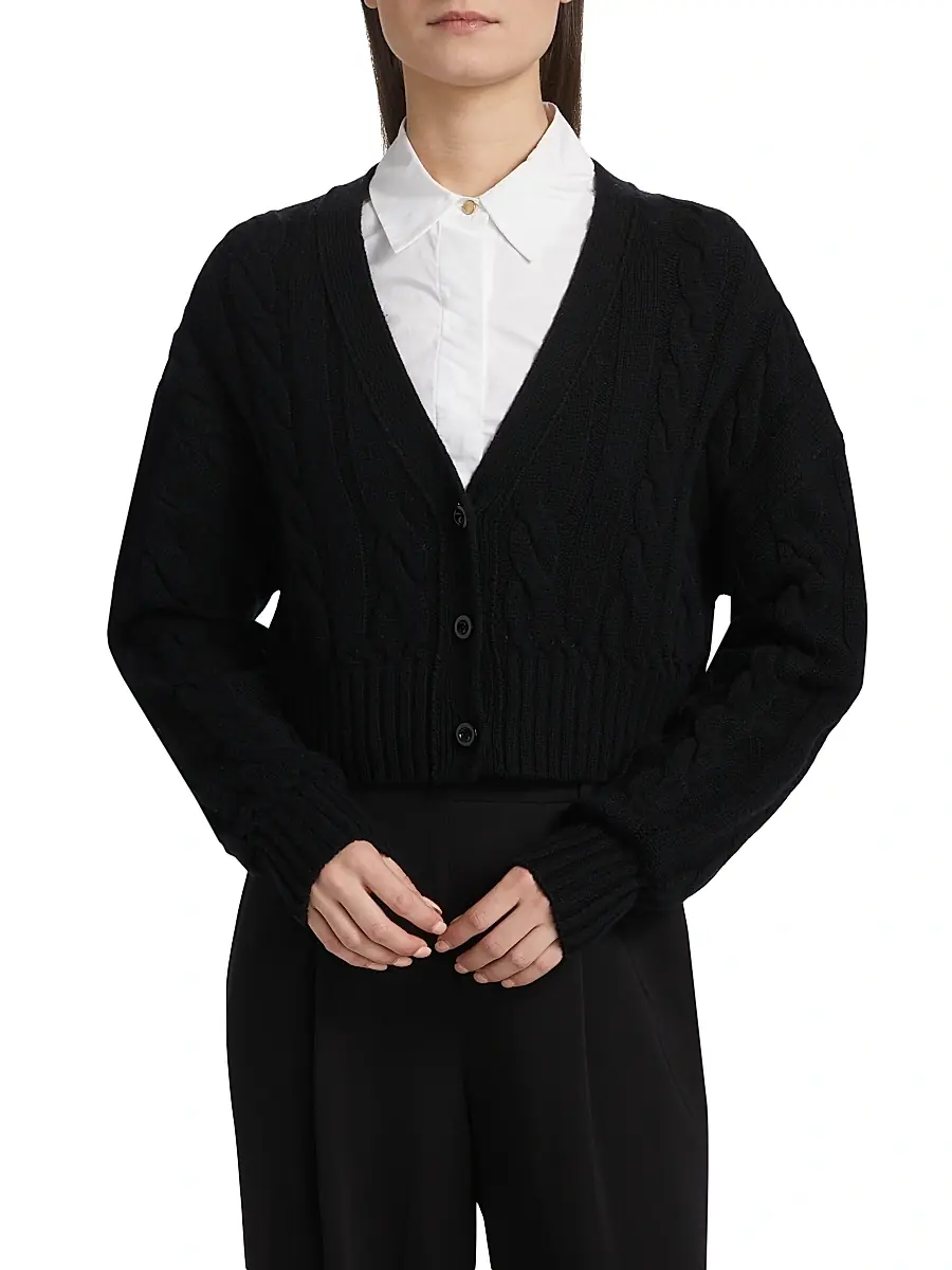 Toccin Women's Lucie Wool-Cashmere Cable-Knit Cardigan | Thumbnail 3 Toccin Women's Lucie Wool-Cashmere Cable-Knit Cardigan | Thumbnail 3