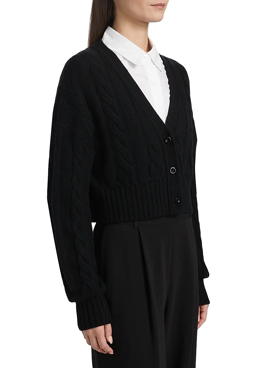 Toccin Women's Lucie Wool-Cashmere Cable-Knit Cardigan | Thumbnail 4 Toccin Women's Lucie Wool-Cashmere Cable-Knit Cardigan | Thumbnail 4