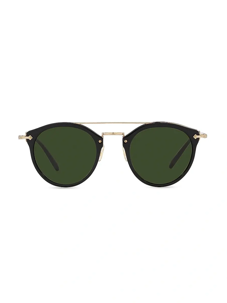 Oliver Peoples Men's Rimick 50MM Round Solid Sunglasses | Thumbnail 2