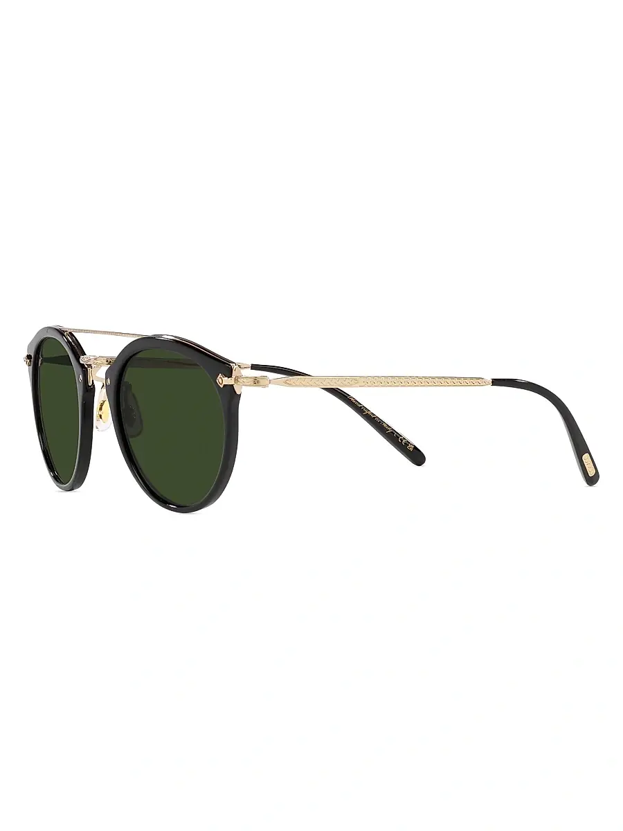 Oliver Peoples Men's Rimick 50MM Round Solid Sunglasses | Thumbnail 3