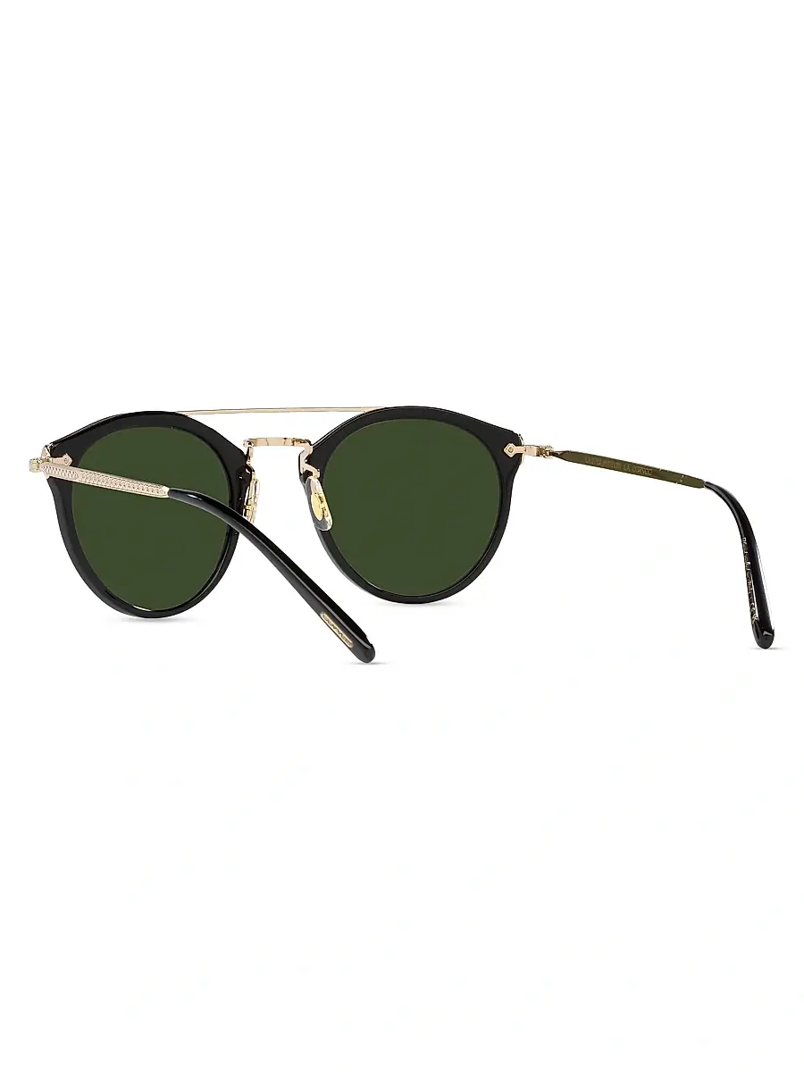 Oliver Peoples Men's Rimick 50MM Round Solid Sunglasses | Thumbnail 6