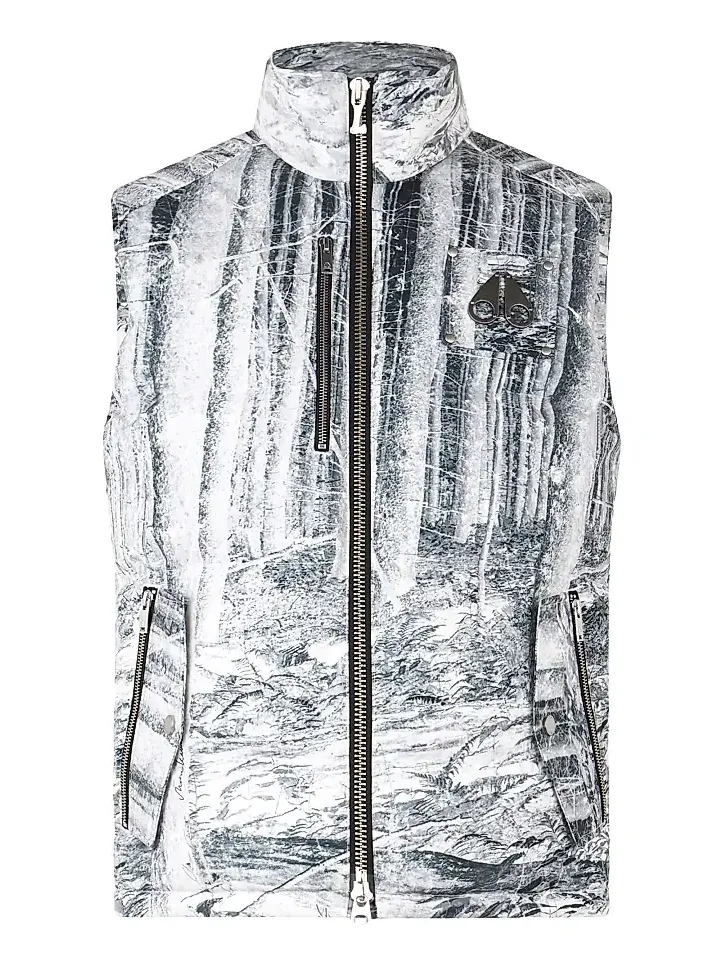 Moose Knuckles Men's Westmount Printed Down Vest | Thumbnail 1 Moose Knuckles Men's Westmount Printed Down Vest | Thumbnail 1
