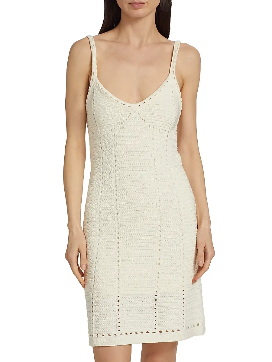 Toccin Women's Thea Pointelle-Knit Cotton Minidress | Thumbnail 3 Toccin Women's Thea Pointelle-Knit Cotton Minidress | Thumbnail 3