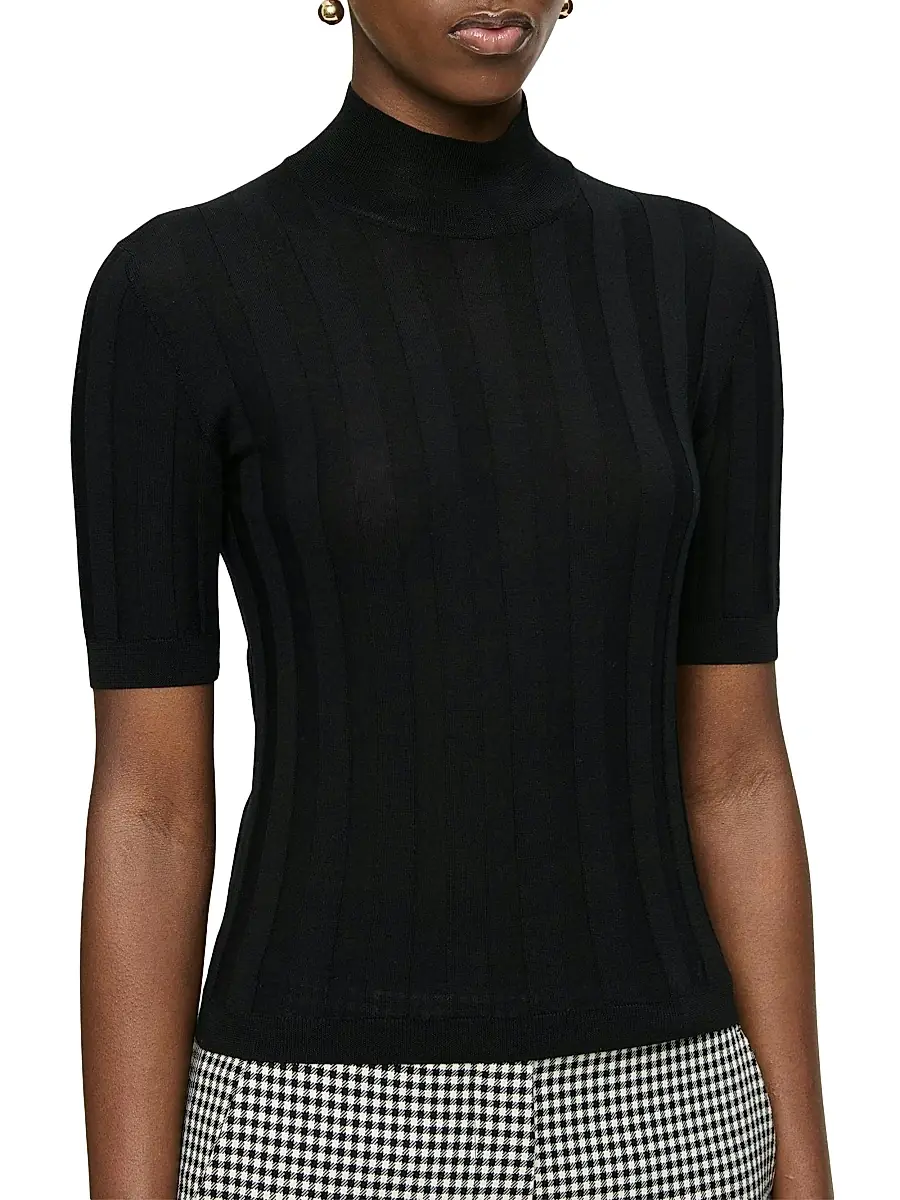 CALLAS MILANO Women's Jordyn Short Sleeve Mock Neck Sweater | Thumbnail 3 CALLAS MILANO Women's Jordyn Short Sleeve Mock Neck Sweater | Thumbnail 3