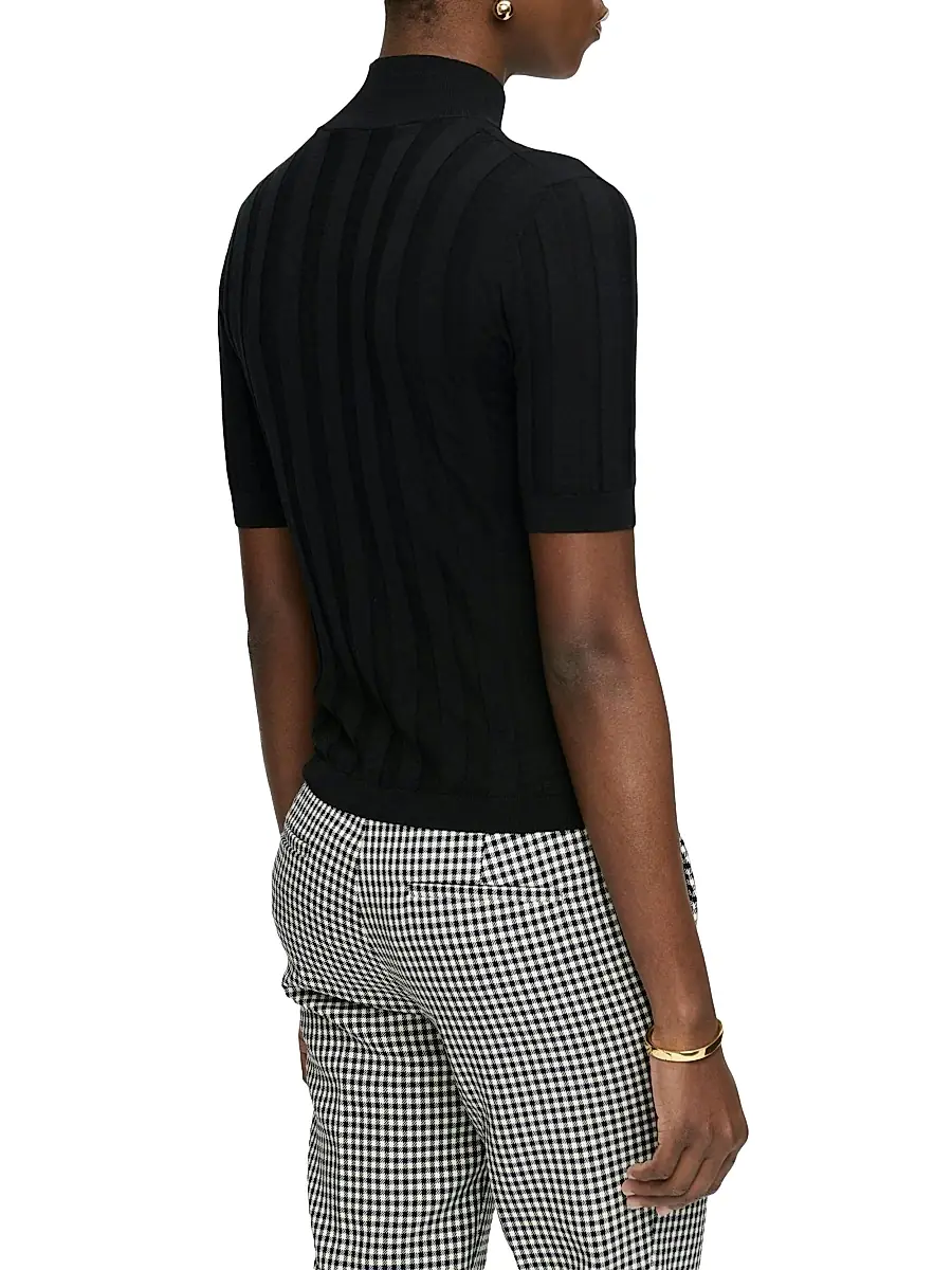 CALLAS MILANO Women's Jordyn Short Sleeve Mock Neck Sweater | Thumbnail 4 CALLAS MILANO Women's Jordyn Short Sleeve Mock Neck Sweater | Thumbnail 4