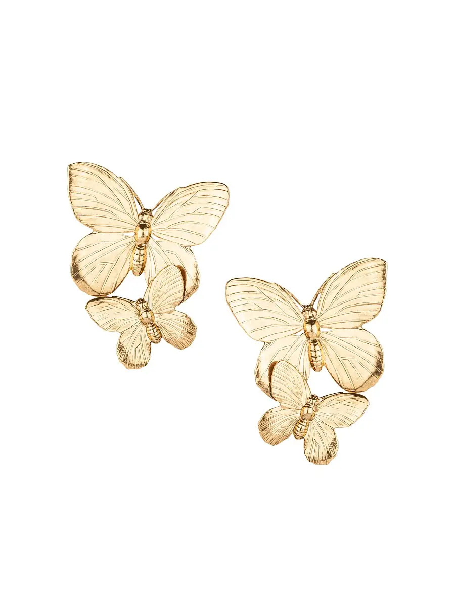 Jennifer Behr Women's Papillon 18K Gold-Plated Earrings - Gold | Thumbnail 2 Jennifer Behr Women's Papillon 18K Gold-Plated Earrings - Gold | Thumbnail 2