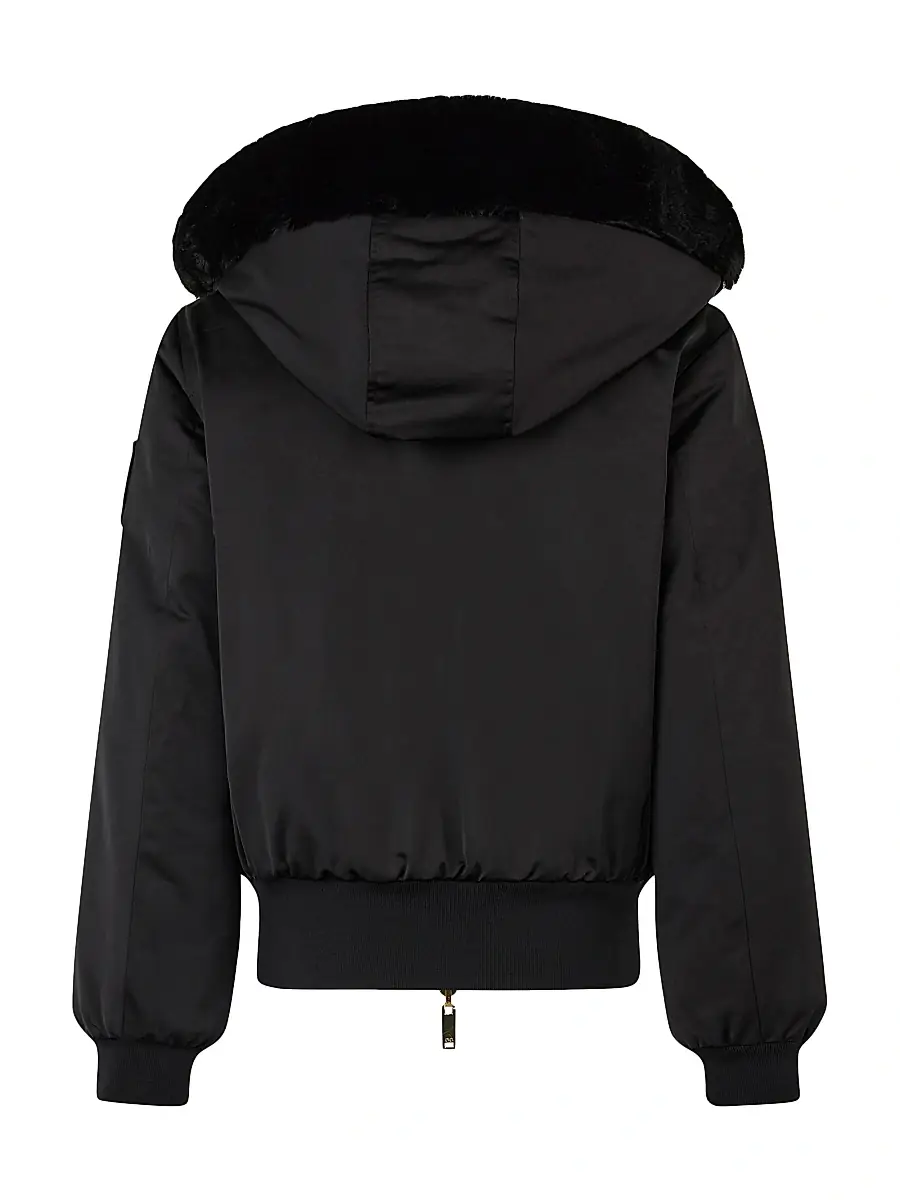Moose Knuckles Women's Debbie Bunny Satin Bomber Jacket | Thumbnail 3 Moose Knuckles Women's Debbie Bunny Satin Bomber Jacket | Thumbnail 3