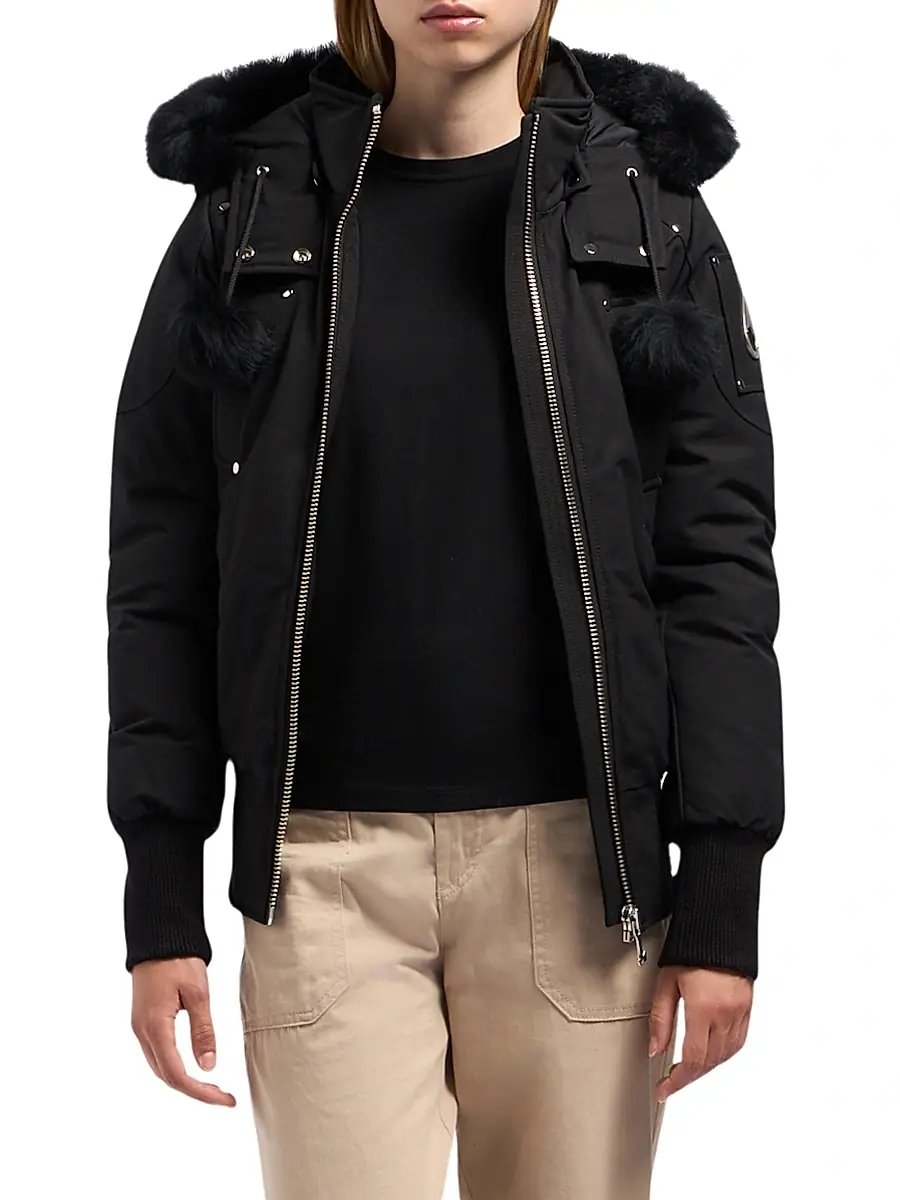 Moose Knuckles Women's Debbie Down Bomber Coat | Thumbnail 4