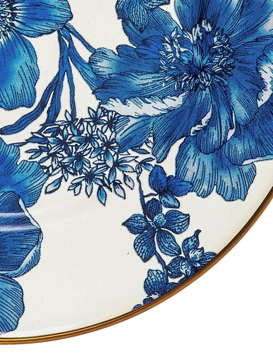 MacKenzie-Childs English Garden Royal Enamel Salad/Dessert Plate | Thumbnail 2 MacKenzie-Childs English Garden Royal Enamel Salad/Dessert Plate | Thumbnail 2