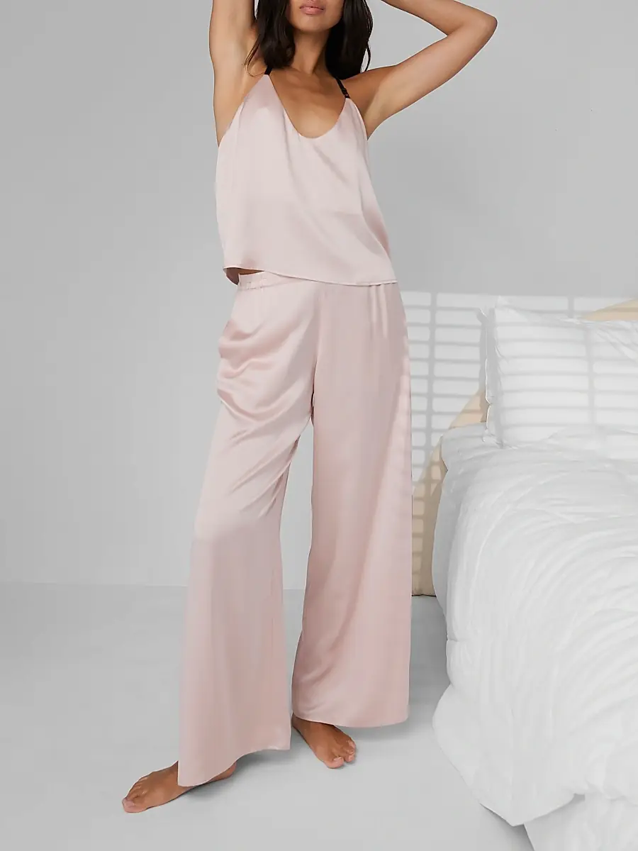Lunya Women's Washable Silk Cami & Pants Set - Deep Blue | Thumbnail 3