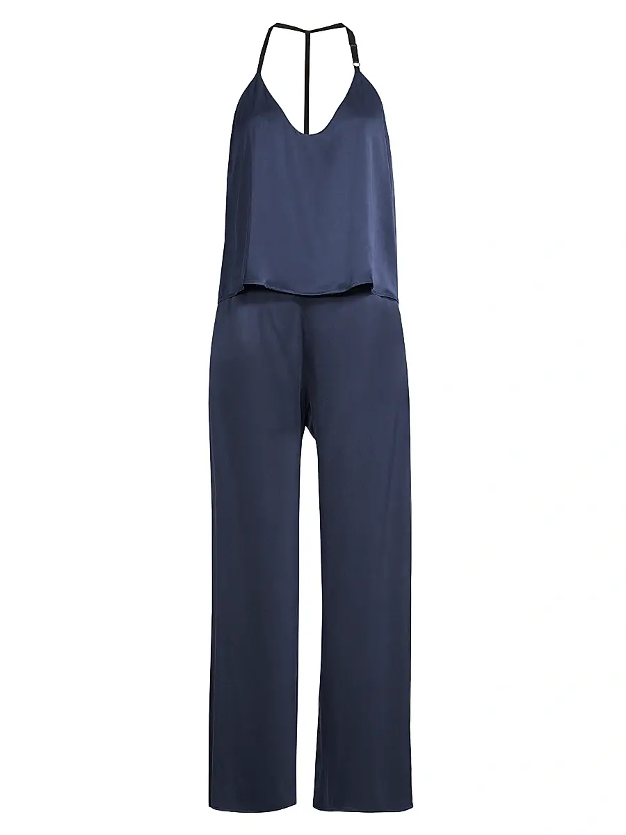 Lunya Women's Washable Silk Cami & Pants Set - Deep Blue | Thumbnail 10