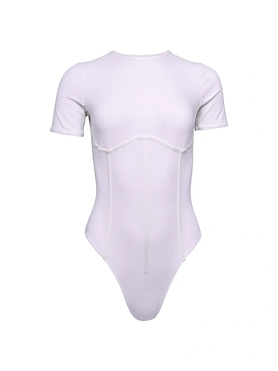 Fleur du Mal Women's Stretch Cotton T-Shirt Bodysuit - | Image 1 Fleur du Mal Women's Stretch Cotton T-Shirt Bodysuit - | Image 1
