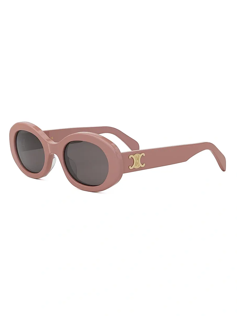 Celine Men's 52MM Oval Acetate Sunglasses - Dusty Pink Grey | Image 1 Celine Men's 52MM Oval Acetate Sunglasses - Dusty Pink Grey | Image 1