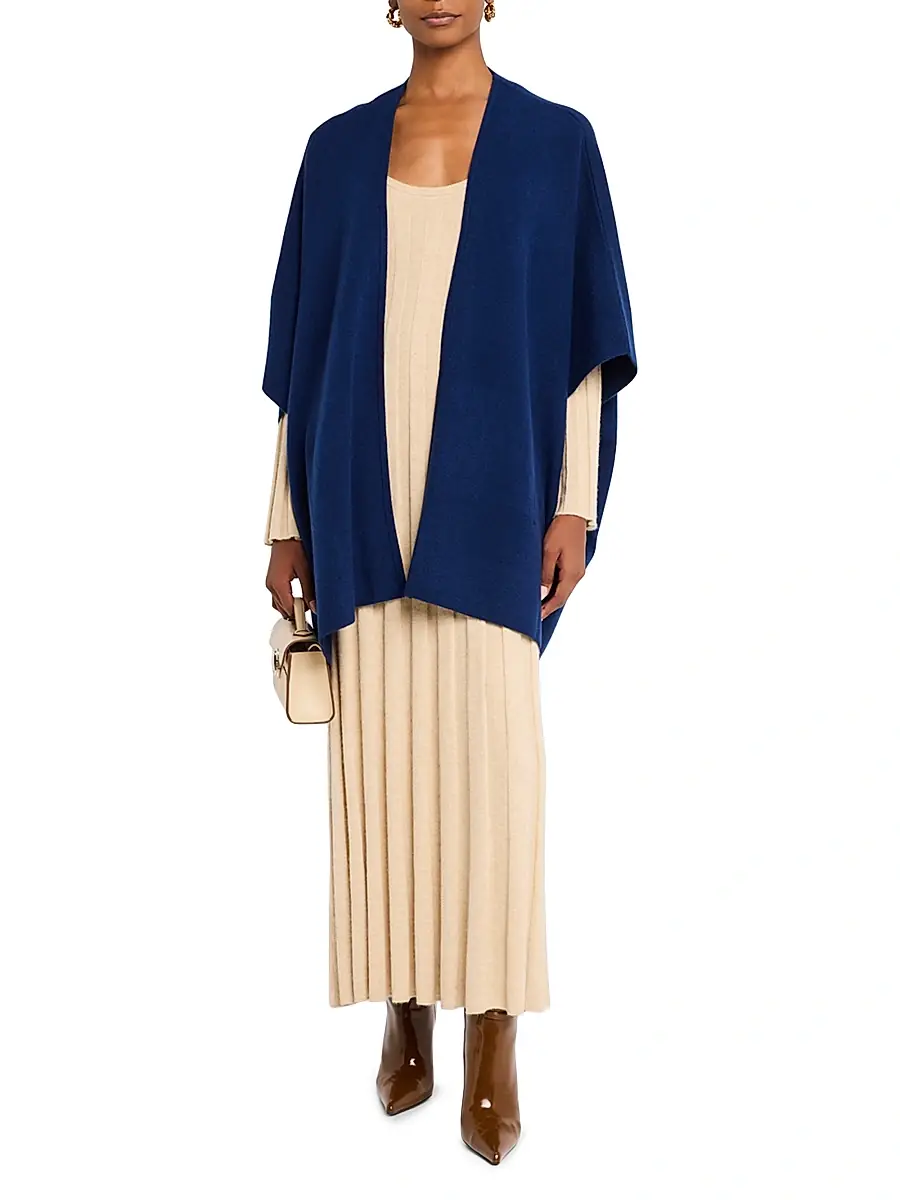 Sofia Cashmere Women's Cashmere Double-Knit Cape | Thumbnail 2 Sofia Cashmere Women's Cashmere Double-Knit Cape | Thumbnail 2