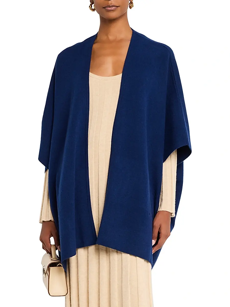 Sofia Cashmere Women's Cashmere Double-Knit Cape | Thumbnail 3 Sofia Cashmere Women's Cashmere Double-Knit Cape | Thumbnail 3