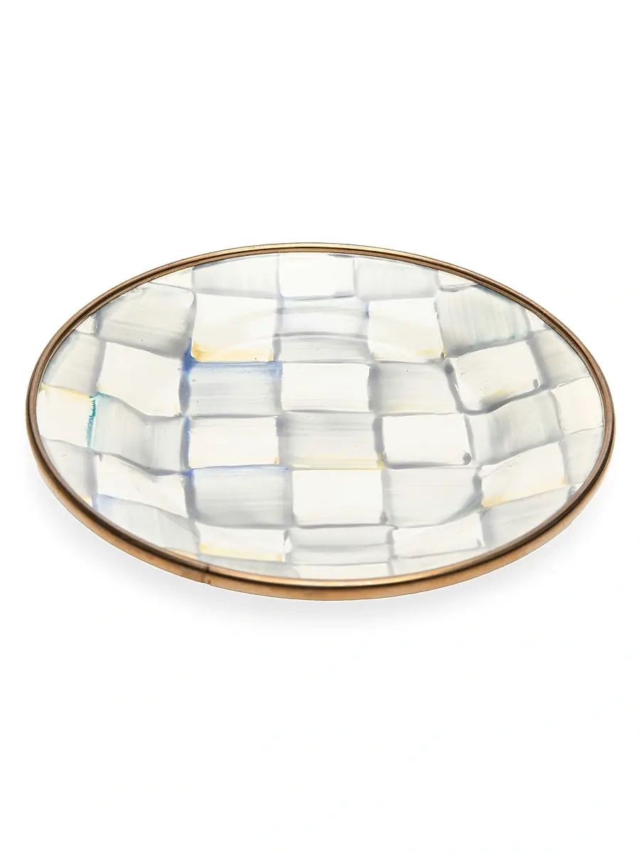 MacKenzie-Childs Sterling Check Enamel 4-Piece Appetizer Plate Set | Thumbnail 3 MacKenzie-Childs Sterling Check Enamel 4-Piece Appetizer Plate Set | Thumbnail 3