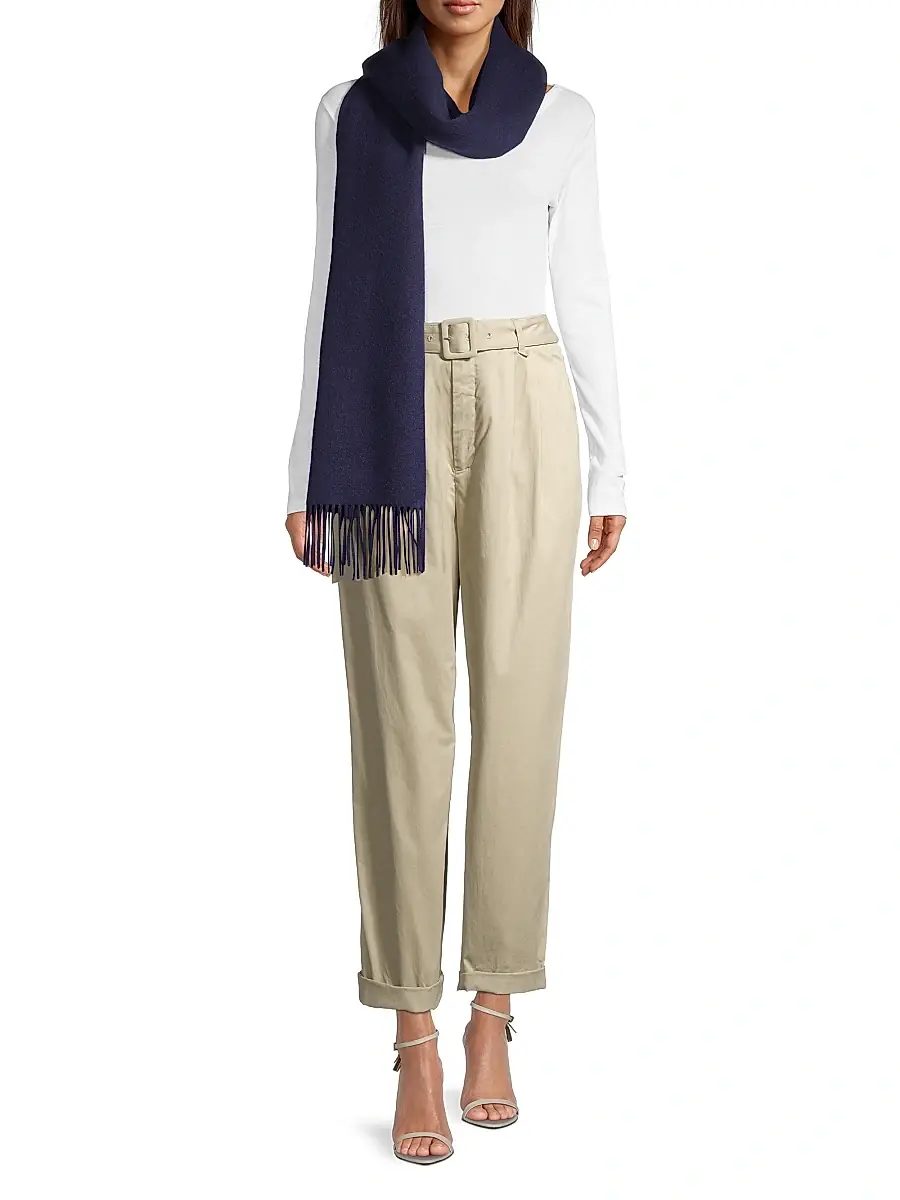 Vince Women's Double-Face Cashmere Scarf | Thumbnail 2 Vince Women's Double-Face Cashmere Scarf | Thumbnail 2