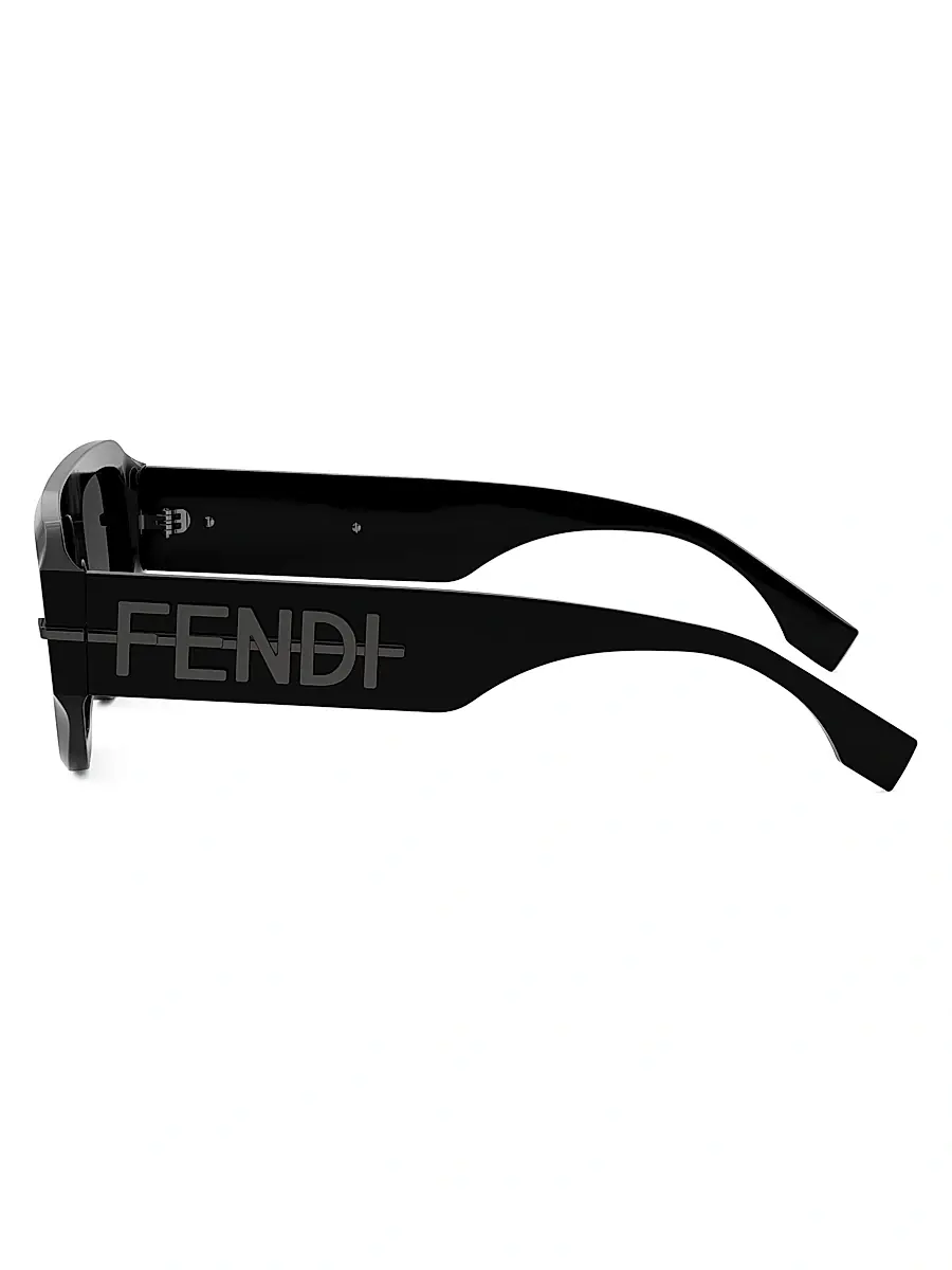 Fendi Men's Fendigraphy 54MM Geometric Sunglasses - Grey Black | Thumbnail 11 Fendi Men's Fendigraphy 54MM Geometric Sunglasses - Grey Black | Thumbnail 11