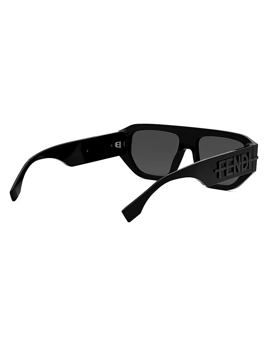 Fendi Men's Fendigraphy 54MM Geometric Sunglasses - Grey Black | Thumbnail 14 Fendi Men's Fendigraphy 54MM Geometric Sunglasses - Grey Black | Thumbnail 14