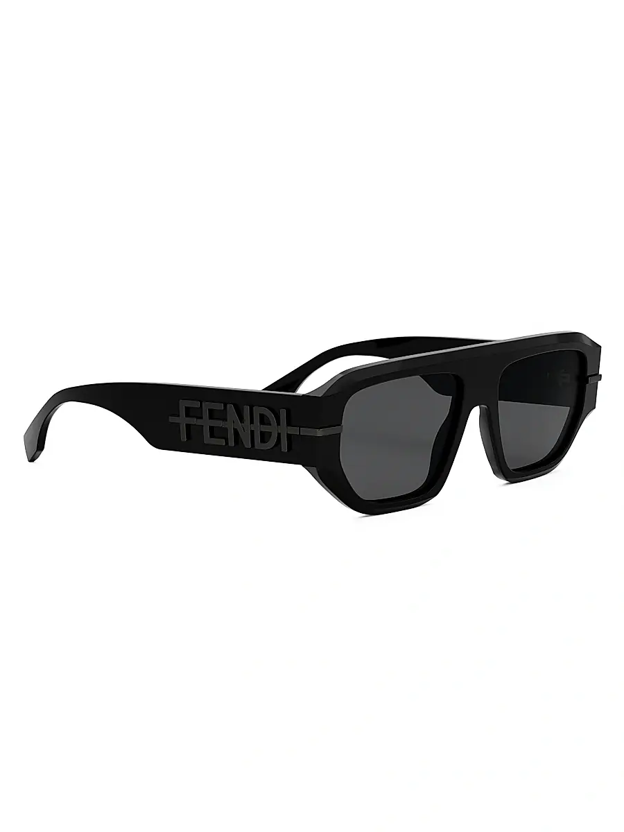 Fendi Men's Fendigraphy 54MM Geometric Sunglasses - Grey Black | Thumbnail 16 Fendi Men's Fendigraphy 54MM Geometric Sunglasses - Grey Black | Thumbnail 16