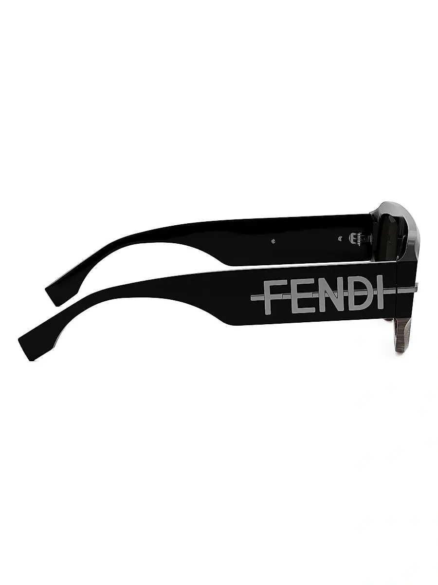 Fendi Men's Fendigraphy 54MM Geometric Sunglasses - Grey Black | Thumbnail 7 Fendi Men's Fendigraphy 54MM Geometric Sunglasses - Grey Black | Thumbnail 7