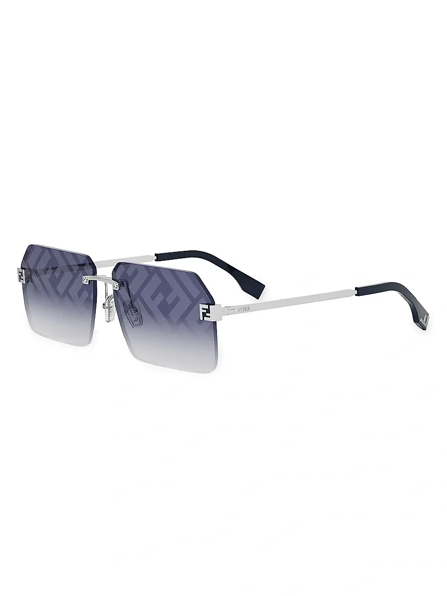 Fendi Men's Sky 59MM Geometric Sunglasses - Gradient Blue Palladium | Image 1 Fendi Men's Sky 59MM Geometric Sunglasses - Gradient Blue Palladium | Image 1