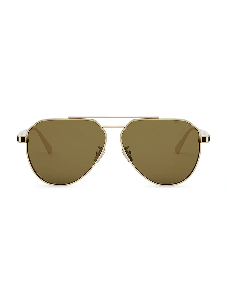 BVLGARI Men's Octo 60MM Pilot Sunglasses | Thumbnail 2 BVLGARI Men's Octo 60MM Pilot Sunglasses | Thumbnail 2