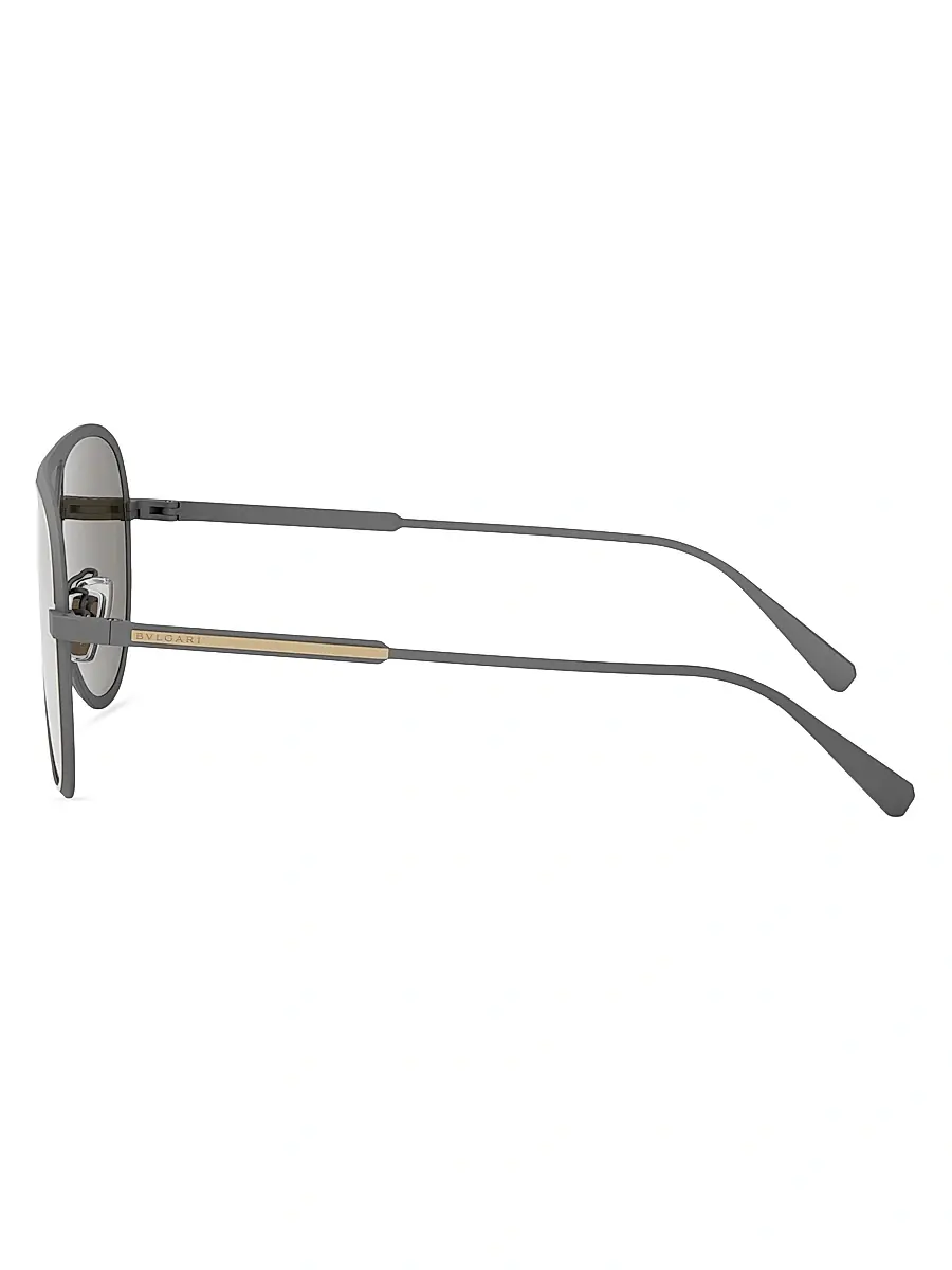 BVLGARI Men's Octo 59MM Pilot Sunglasses - Light Ruthenium Brown | Thumbnail 3