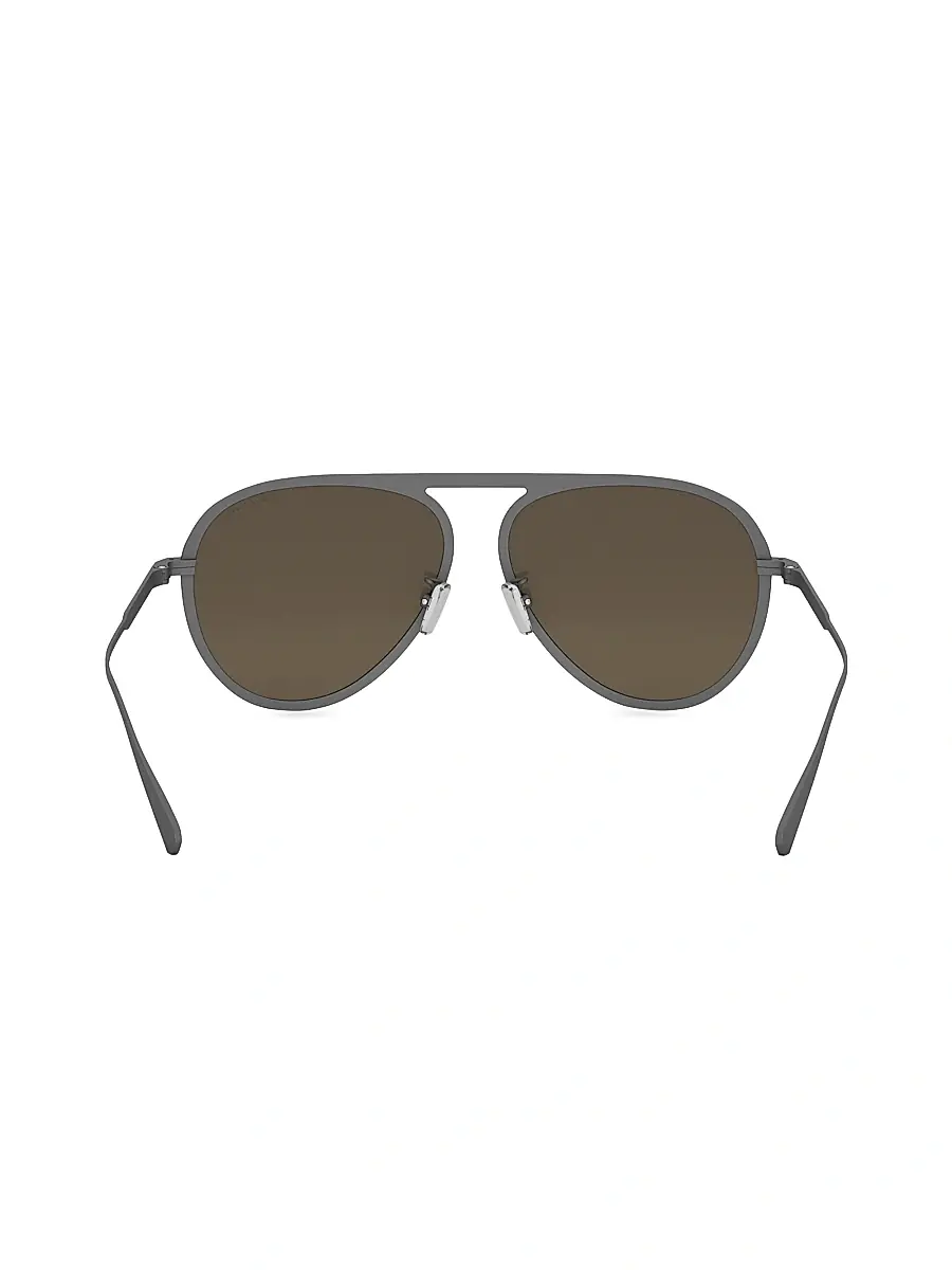 BVLGARI Men's Octo 59MM Pilot Sunglasses - Light Ruthenium Brown | Thumbnail 5
