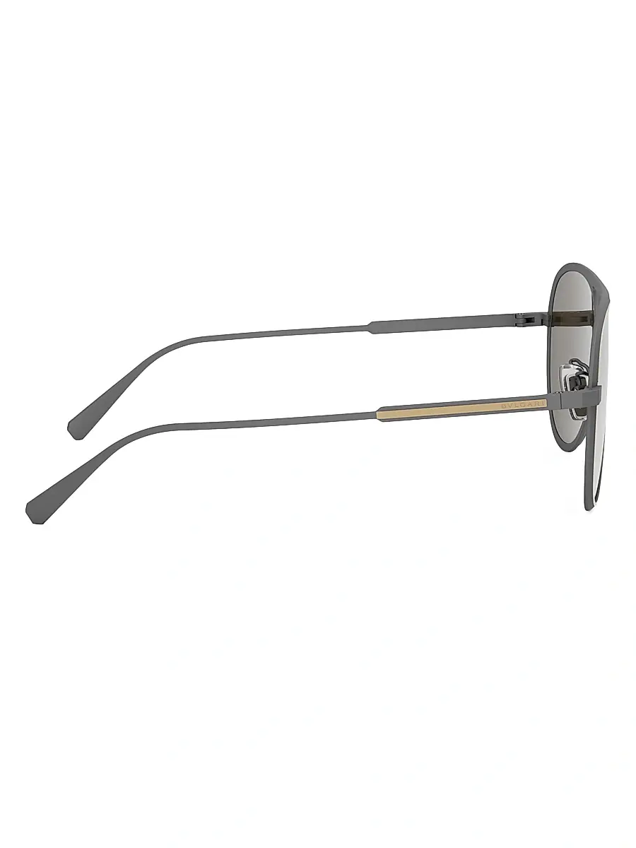 BVLGARI Men's Octo 59MM Pilot Sunglasses - Light Ruthenium Brown | Thumbnail 7