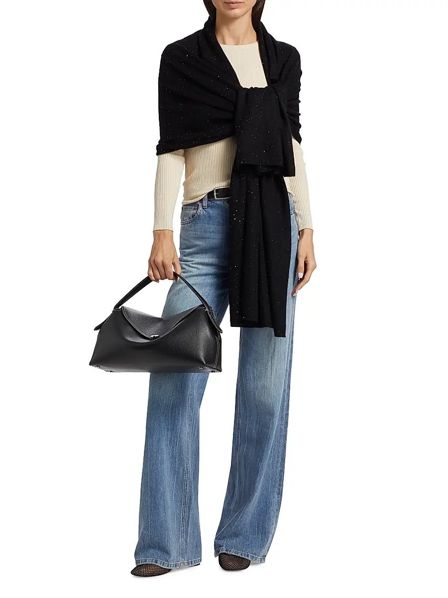 Sofia Cashmere Women's Sequined Metallic Cashmere Wrap