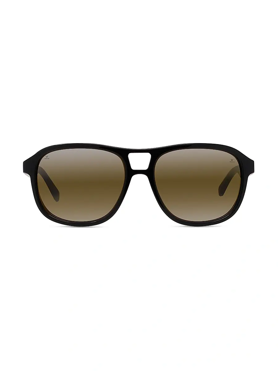 Vuarnet Men's Legend 03 Valley 58MM Pilot Sunglasses - Green Mirror Black | Thumbnail 2 Vuarnet Men's Legend 03 Valley 58MM Pilot Sunglasses - Green Mirror Black | Thumbnail 2