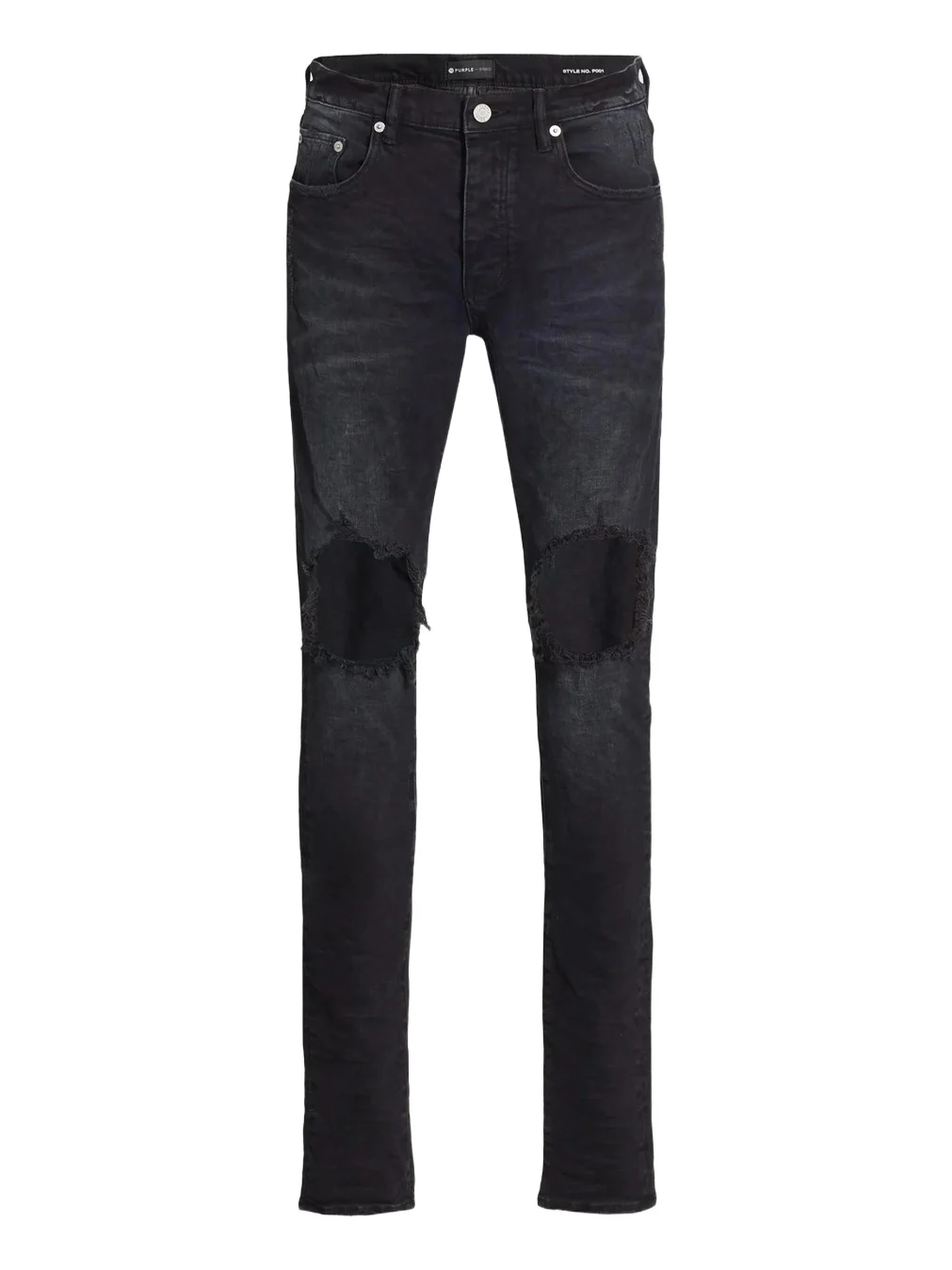 Men's P002 Blowout Knees Distressed Slim-Straight Jeans Men's P002 Blowout Knees Distressed Slim-Straight Jeans