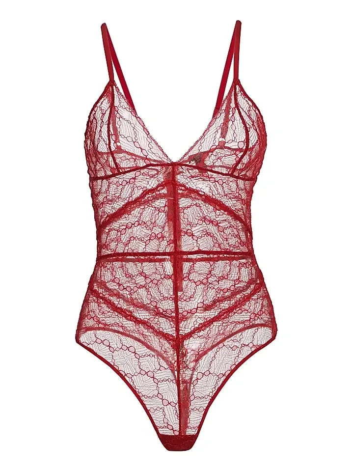 Women's Mon Cheri Sheer Lace Bodysuit