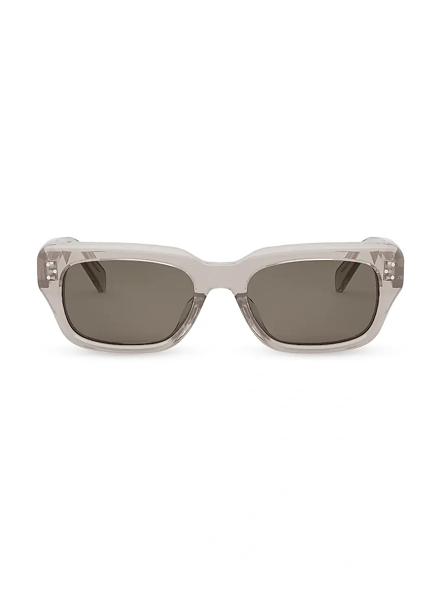 CELINE Men's Bold 3 Dots 64MM Rectangular Sunglasses - Beige Brown | Thumbnail 2