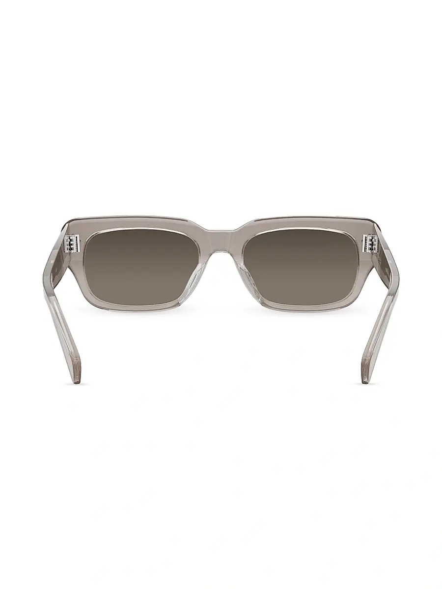 CELINE Men's Bold 3 Dots 64MM Rectangular Sunglasses - Beige Brown | Thumbnail 4