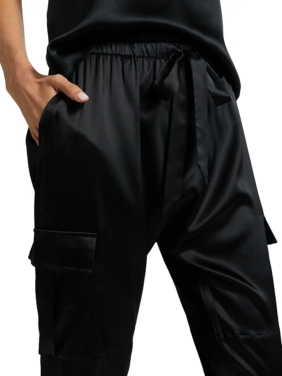 Cami NYC Women's Carmen Silk Charmeuse Cargo Pants | Thumbnail 6 Cami NYC Women's Carmen Silk Charmeuse Cargo Pants | Thumbnail 6