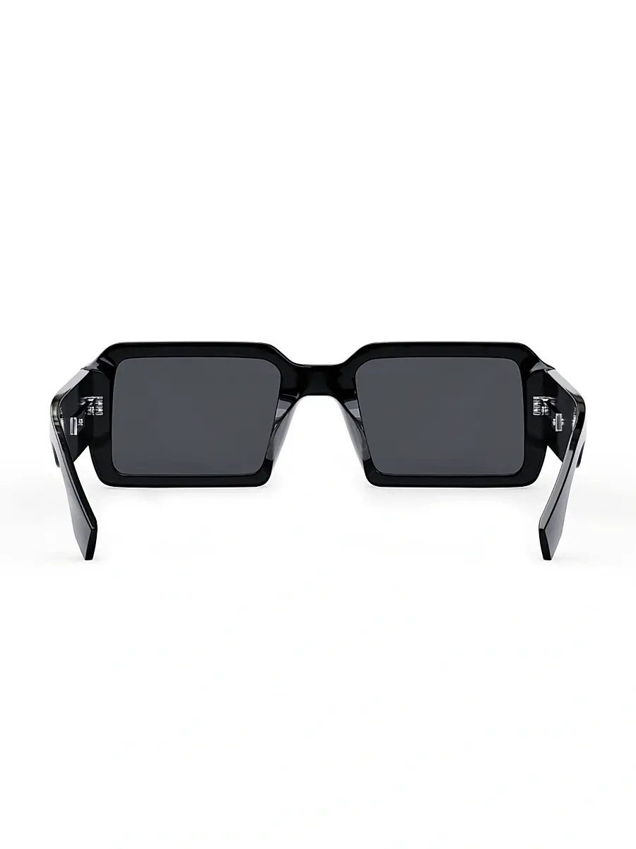 Fendi Men's O'Lock Fendigraphy 52MM Rectangular Sunglasses - Black | Thumbnail 6 Fendi Men's O'Lock Fendigraphy 52MM Rectangular Sunglasses - Black | Thumbnail 6
