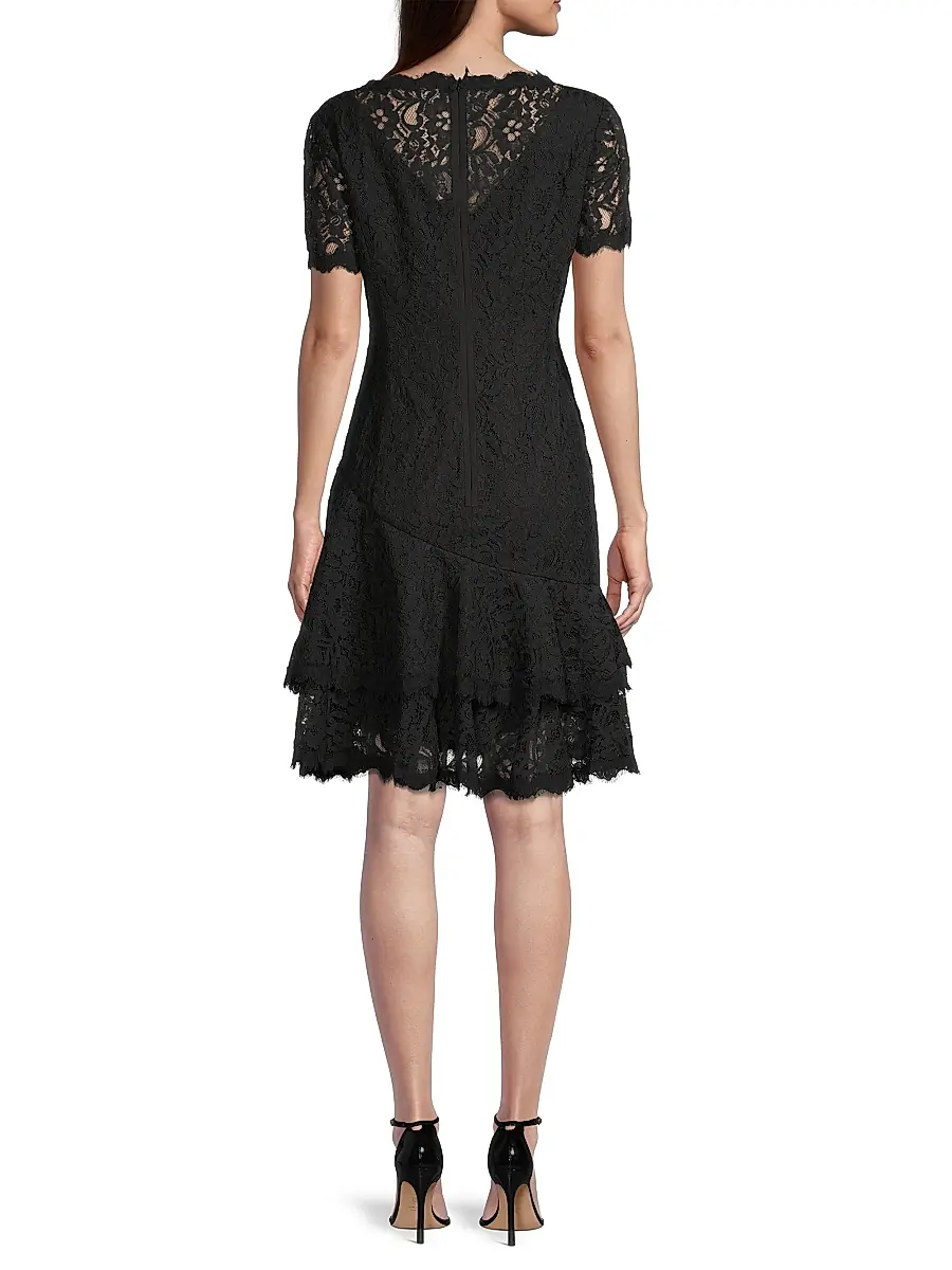 Shani Women's Floral Lace Dress - Black | Thumbnail 5 Shani Women's Floral Lace Dress - Black | Thumbnail 5