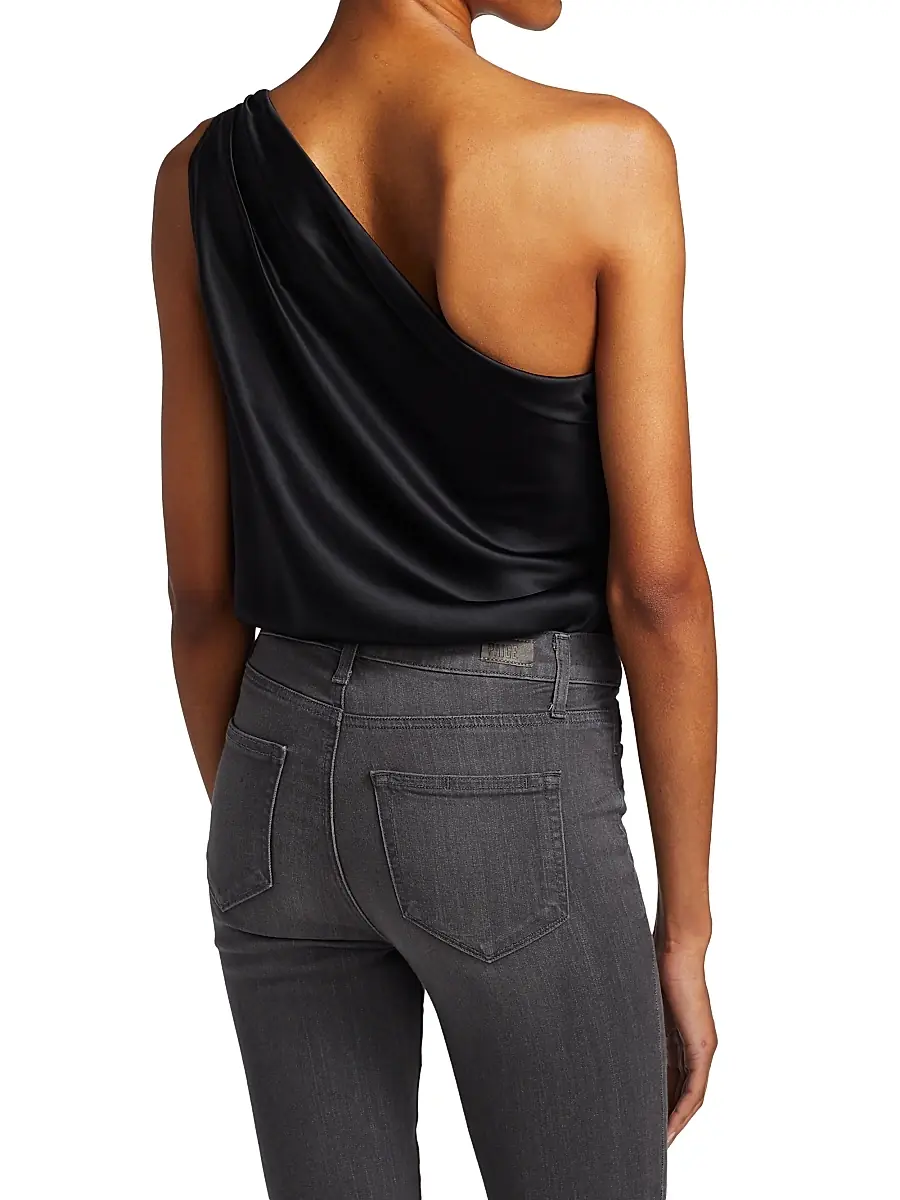 Cami NYC Women's Darby One-Shoulder Silk Bodysuit | Thumbnail 5 Cami NYC Women's Darby One-Shoulder Silk Bodysuit | Thumbnail 5