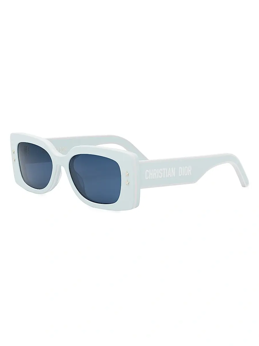 Dior Women's Diorpacific S1U 53MM Acetate Rectangular Sunglasses - Shiny Light Blue | Image 1 Dior Women's Diorpacific S1U 53MM Acetate Rectangular Sunglasses - Shiny Light Blue | Image 1
