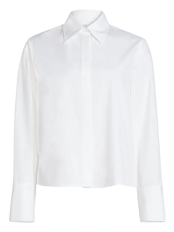 Women's Cotton Poplin Button-Up Shirt Women's Cotton Poplin Button-Up Shirt