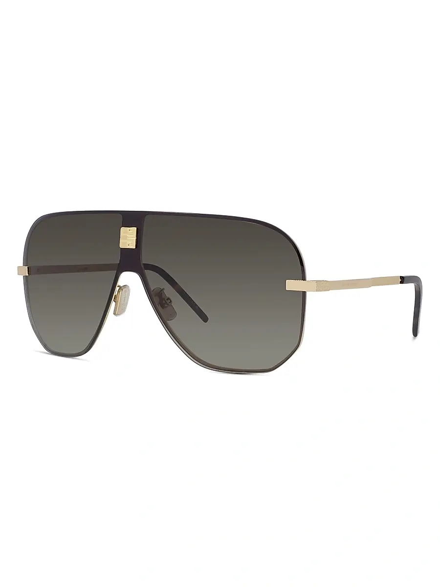 Givenchy Men's 4Gem 136MM Rectangular Sunglasses - Shiny Endura Gold | Image 1 Givenchy Men's 4Gem 136MM Rectangular Sunglasses - Shiny Endura Gold | Image 1