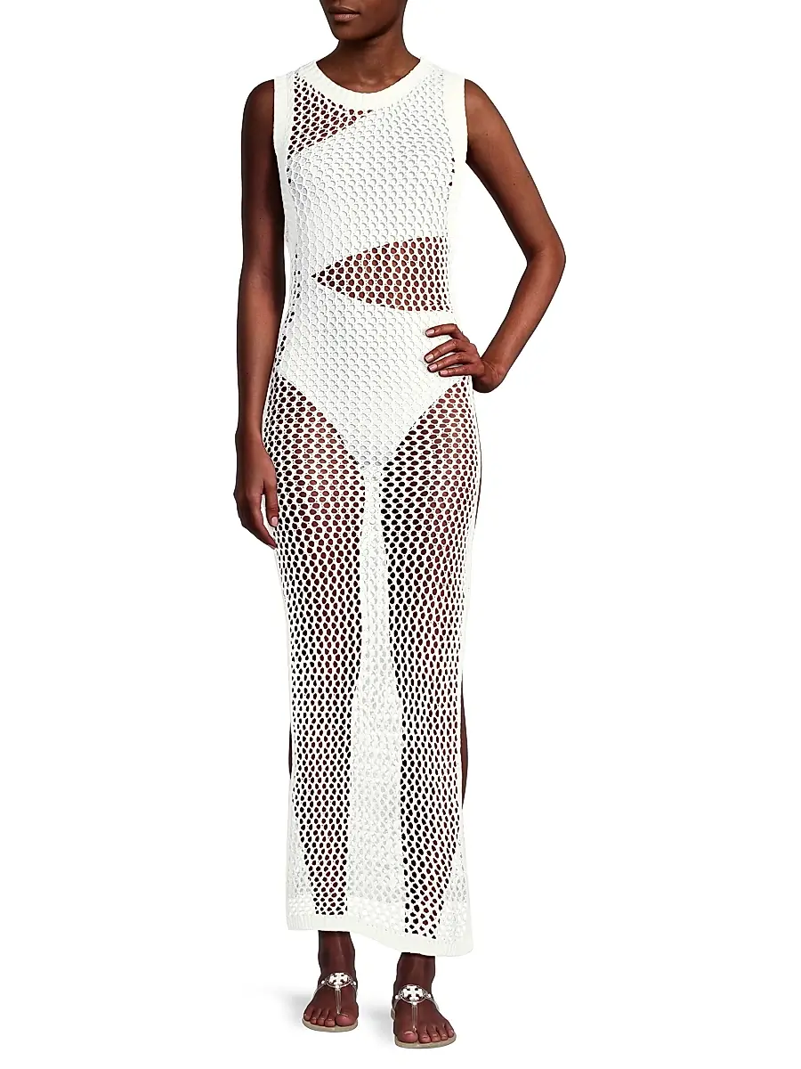 BEACH RIOT Women's Holly Net Cover-Up Midi-Dress | Thumbnail 2
