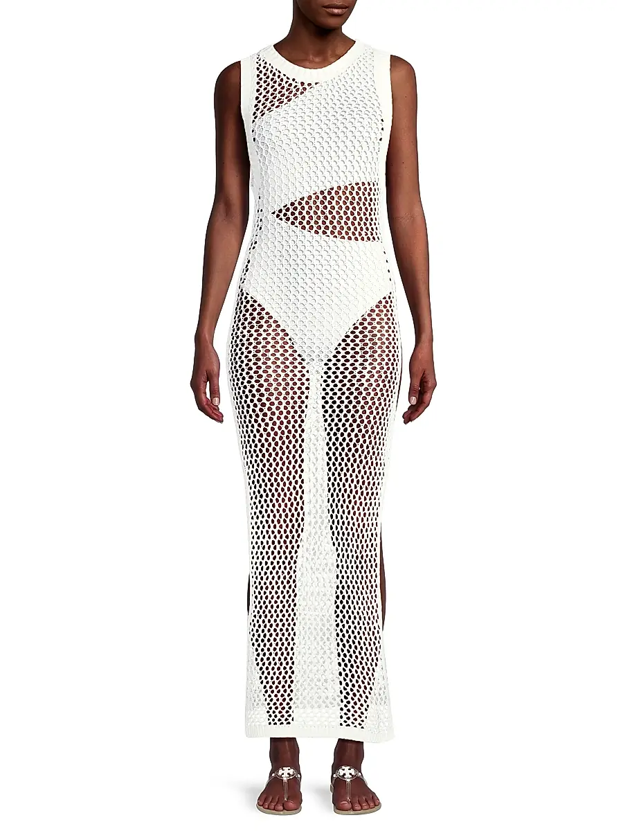 BEACH RIOT Women's Holly Net Cover-Up Midi-Dress | Thumbnail 3