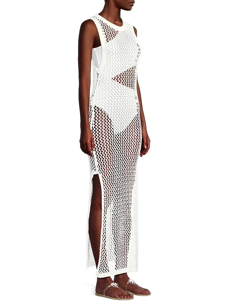 BEACH RIOT Women's Holly Net Cover-Up Midi-Dress | Thumbnail 4